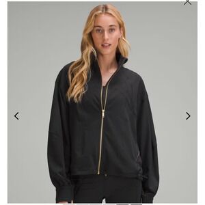 Lululemon Define Relaxed-Fit Jacket Luon Black Gold Zip Womens Size 4 Athleisure